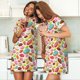 thumbnail image 4 of Easygdp Color Donut Camisón de manga corta para mujer, informal, estampado, 4 of 6
