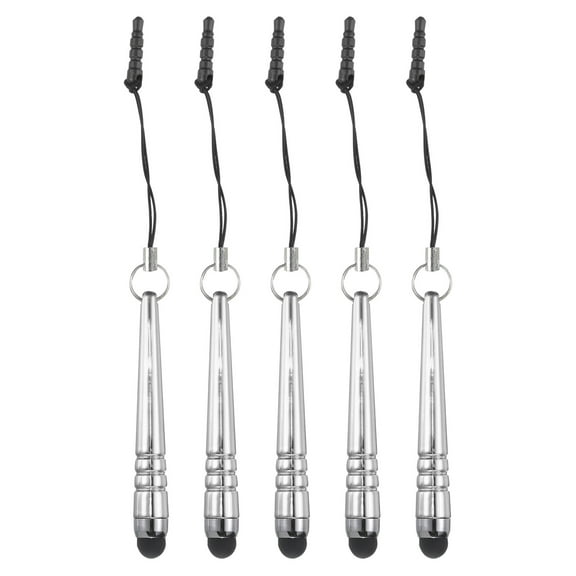 5pcs Metallic Stylus Pen for Touch Screens Mini Metal Capacitive Pens for Universal All Touchscreen Devices, White