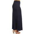 thumbnail image 2 of Women's Plus Size High Waist Maxi Skirt Foldable Waistband Relaxed Fit, 2 of 6