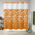 thumbnail image 6 of No Hook Shower Curtain, Weeping Flowers Shower Curtains for Bathroom with See Through Top Window, Orange Spring Floral Botanical Art Aesthetics Waterproof & Washable Bath Curtain 66"x72", 6 of 9