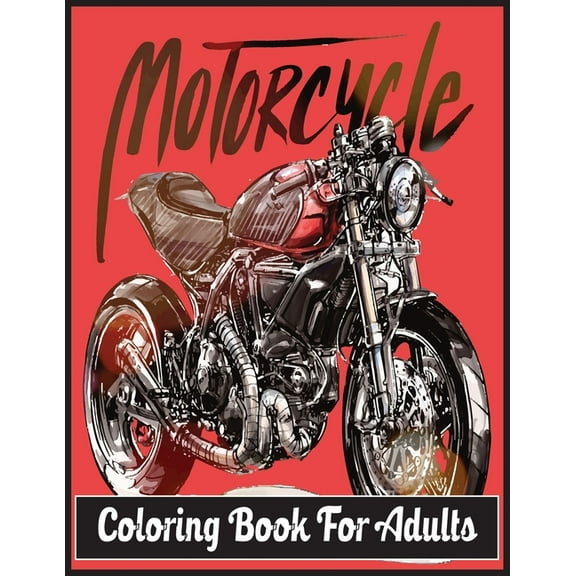 Motorcycle Coloring Book For Adults