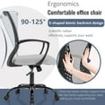 thumbnail image 3 of FDW Ergonomic Office Chair, Lumbar Support, Swivel Rolling for Men, Women(Grey), 3 of 7