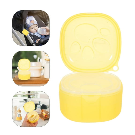 Tineasur Pacifier Storage Container Case, Yellow, 2 Pieces, PP Material, Portable Baby Pacifier Holder