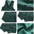 thumbnail image 6 of Lycody 3pcs Boys Tuxedo Suit Set for Teen and Kids Slim Fit Sizes 2-20 Blazer Vest Pants Formal Wedding Outfit for Kids, 6 of 7