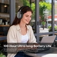 thumbnail image 5 of Srhythm NiceComfort 95 Adaptive Noise Cancelling Headphone Wireless, Blutooth Noise Canceling Headphone with Spatial Audio,Transparency,ENC,HD Sound,Low Latency,Sandstone Black, 5 of 9