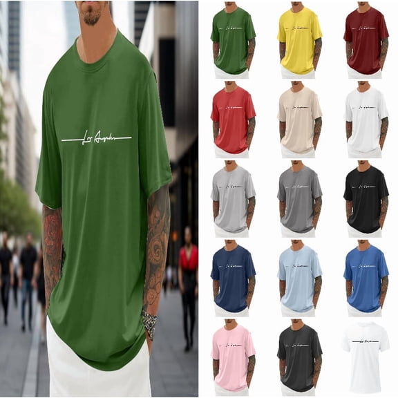 MDUKONU Mens T Shirts Big and Tall Shirt Loose Fit Crewneck Shirts Short Sleeve Casual Tops Athletic Shirt Summer Fashion Shirt Green XXS