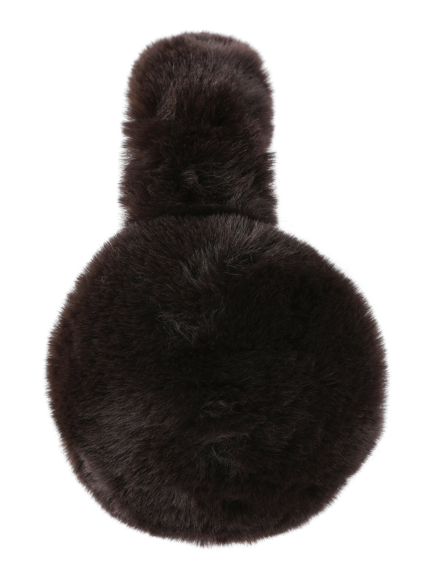 Time and Tru Women's Faux Fur Earmuffs, One Size, Chocolate