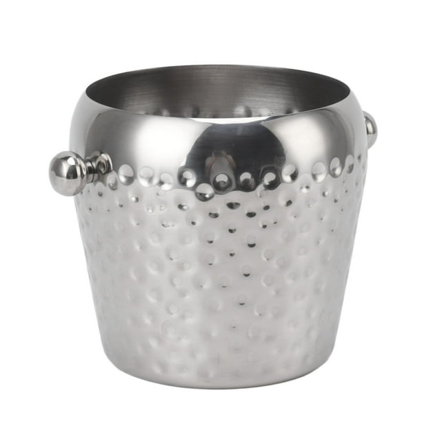 Ice Bucket Stainless Steel Mini Insulated Frozen Container For Bar Wine Champagne Ice Tongs And Strainer Insulated Ice Bucket For Cocktail Bar Wine Home Bar Accessories Parties