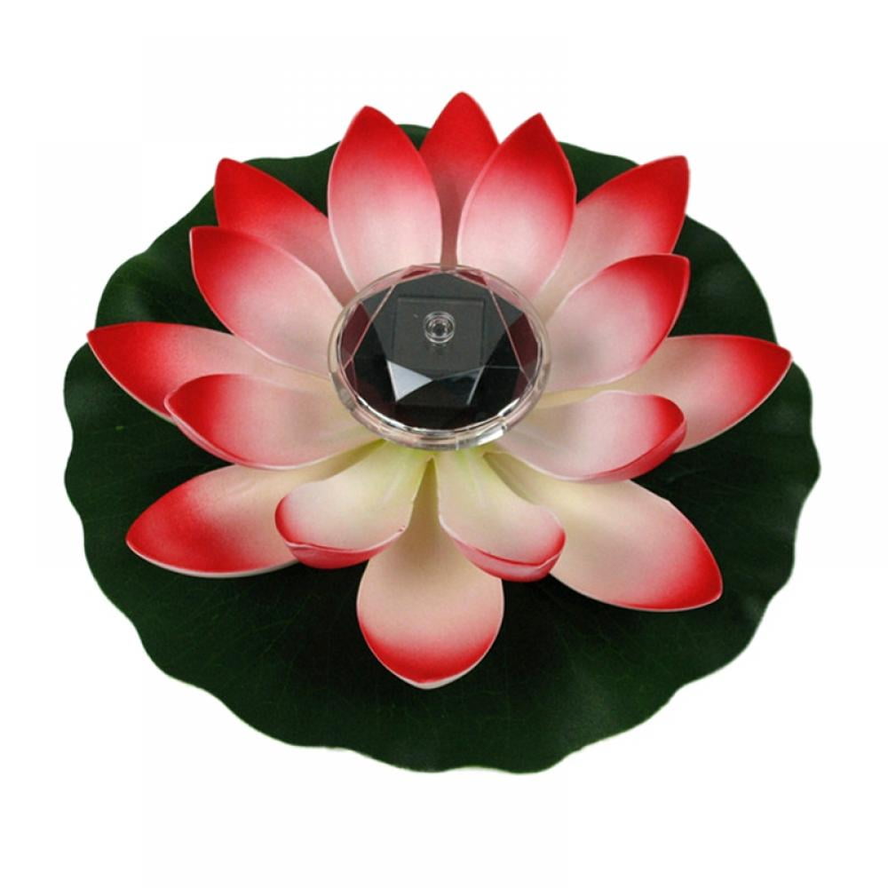 Orderking Schwimmende Lotus Laterne Solarleuchte Lotus LED Künstliche