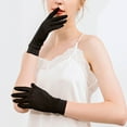thumbnail image 2 of Womens Gloves Winter Gloves Women's Fashion Solid Color Five Finger Gloves Breathable Sunscreen Solid Color Etiquette Gloves, 2 of 5