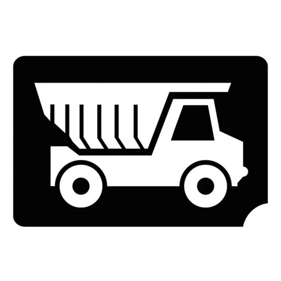 Art Factory Glitter Tattoo Stencil - Dump Truck Construction (5/pack), Temporary Tattoo Template for Kids Adults, Face Paint Stencil Body Art Stencil, Stencil for Face Painting, Party, 2.6'' x 1.7''