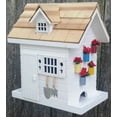 thumbnail image 2 of CC Outdoor Living 8" White and Brown Flower Shed Outdoor Garden Birdhouse, 2 of 2