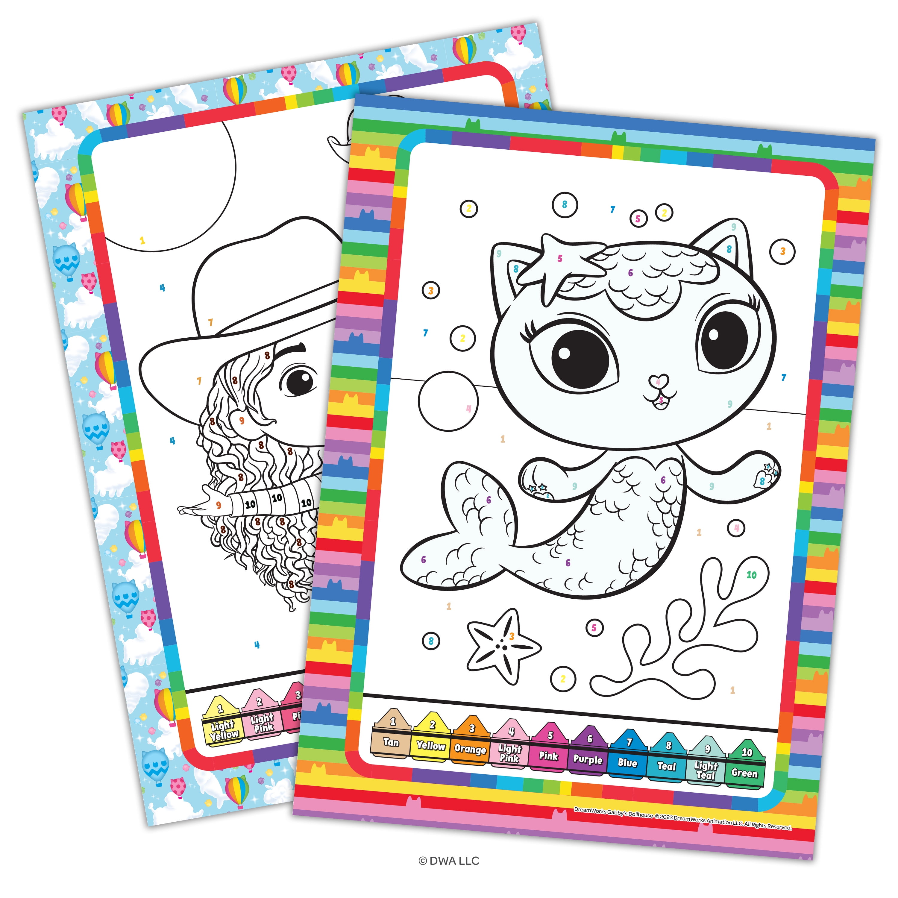 Gabby's Dollhouse 144-Page 5-in-1 Coloring Book, Paperback, by Bendon