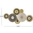 thumbnail image 3 of DecMode Gold Dried Plant Handmade Woven Plate Wall Decor with Intricate Patterns, 3 of 7