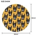 thumbnail image 6 of Boston Terrier Round Tablecloth 60"x60",Wrinkle Wipeable Table Cloth for Kitchen Dining Room Picnic Patio Party, 6 of 6