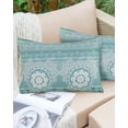 thumbnail image 6 of Pack of 2 Outdoor Pillow Covers, Beautiful Mandala Hippy Bohemian Waterproof Square Throw Pillowcase Cushion Decorative Pillow Covers for Couch Patio Tent, 20x12 in, 6 of 6