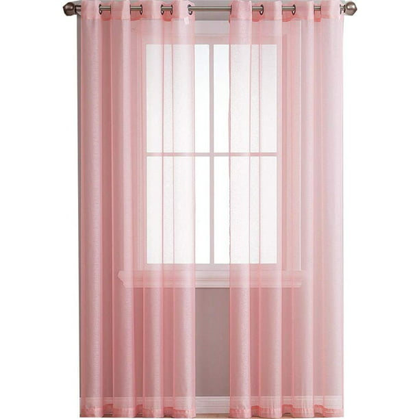 Ruthy S Textile 2 Piece Window Sheer, Curtains 108 Inch Length