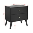 thumbnail image 4 of Prepac Milo Mid Century Modern 2-drawer Nightstand, Black, 4 of 19
