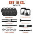 thumbnail image 2 of Mancuernas Ajustables Set 10 Kg Altera Para Ejercicio Gym, 2 of 8