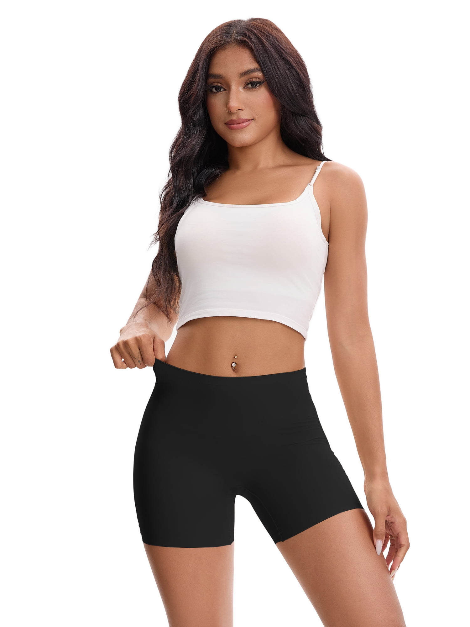 Unique Bargains Seamless Shapewear Slip Shorts Slimming Underwear S Black