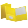 thumbnail image 3 of Oxford™ Twin-Pocket Portfolios, Yellow, Pack Of 10, 3 of 3