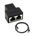 thumbnail image 2 of Adaptador Extensor divisor de Enchufe de Red Ethernet LAN Strade Fareast Limited 4x1 a 2 Enchufes con cable, 2 of 8