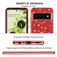 thumbnail image 6 of Compatible with Google Pixel 6 Pro Case Glitter Shockproof, Google Pixel 6 Pro Phone Case Bling Sparkly TPU and PC Silicone Shiny Girl Women Thin Protective Cover (Red), 6 of 14