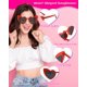 thumbnail image 3 of Gafas de Sol PLULON Rojas Vintage en Forma de Corazón para Mujer x12, 3 of 6
