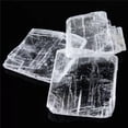 thumbnail image 6 of MATROOY 1x Natural White Rough Selenite Crystal Slab Transparent Gypsum Specimen-8~10cm（75~95g）, 6 of 9