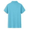 thumbnail image 4 of Men's Polo Short Sleeve Shirts Moisture Wicking Quick Dry Collared Solid Color Shirt Classic Fit Business Casual Tops Sky Blue M, 4 of 5