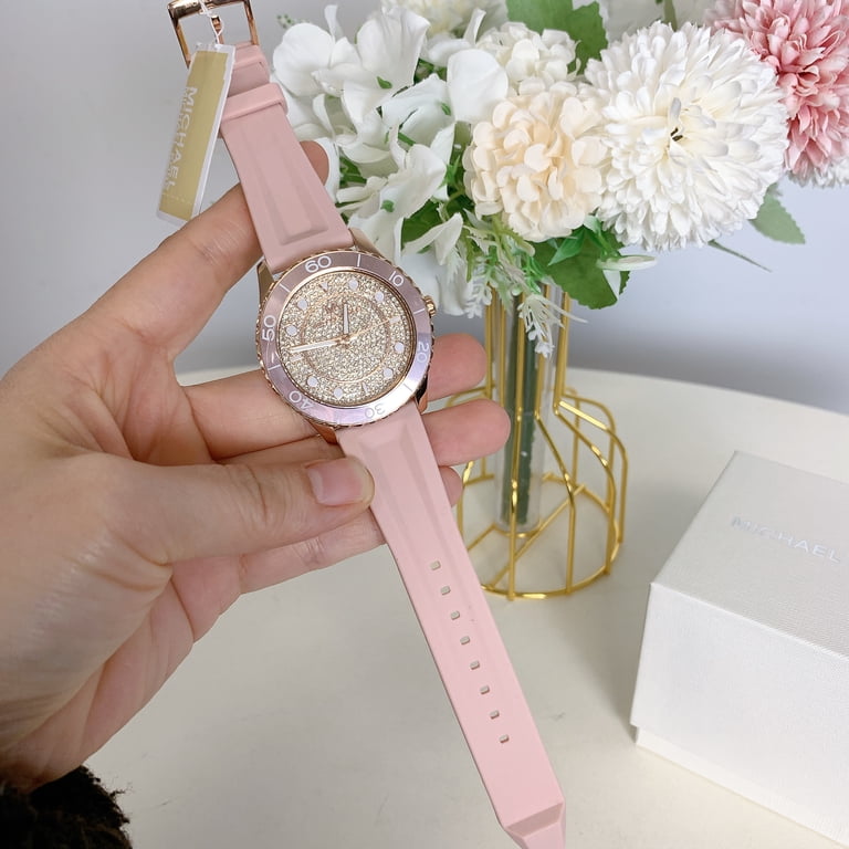 Michael Kors Runway Quartz Rose Crystal Dial Ladies Watch  display picture 2