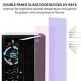 thumbnail image 5 of Koolatron 20 Bottle Wine Cooler, Black Thermoelectric Wine Fridge, 1.7 cu. ft. (48L), Freestanding Wine Cellar, Sparkling Wine Storage for Home Bar, Apartment, Condo, 5 of 10