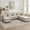 Khaki, variant on GEEYOO 112" U Shaped Sectional Sofa with Storage,Convertible Cloud Sectional Couch with Chaise,6 Seat Couch with Adjustable Backrest for Living Room,Velvet,Assembly Required,Khaki