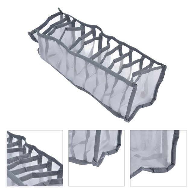 Socks Storage Box, Multipurpose Underwear Organizer Save Space Breathable Multi Cells For For Panties 6 Cells,11 Cells