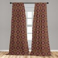 thumbnail image 5 of Ambesonne Retro Curtains, Colorful Image, Pair of 28"x84", Multicolor, 5 of 5