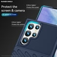 thumbnail image 5 of Galaxy S22 Ultra Case, Dual Layer Protective Heavy Duty Cell Phone Cover Shockproof Rugged with Non Slip Textured Back  Military Protection Bumper Case for Samsung Galaxy S22 Ultra 6.8 inch,Blue, 5 of 8