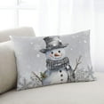 thumbnail image 2 of Xmas Berry Winter Snowflake Throw Pillow Cover, Pillowcase Protectors with Zipper, Breathable Decorative Lumbar Pillow Case Cover, Pillow Shams for Couch Sofa 16x24Inch, 2 of 7