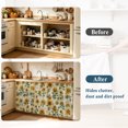 thumbnail image 4 of Farmhouse Sunflower Cabinet Curtain 35"Wx35"L, Dustproof Under Sink Skirt with Self Adhesive Tape, Retro Summer Botanical Cabinet Curtain Cover for Kitchen Sink, Bathroom Vanity, Laundry Room, 4 of 9