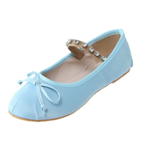 

ASEIDFNSA Women Platform Sandals Sandals Casual for Women Ladies Fashion Solid Color Cloth Round Toe Bow Flat Rhinestone Shallow Casual Shoes