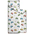 thumbnail image 2 of Monster Cartoon Truck White Pattern Teens Toddler Nap Mat with Pillow, Sleeping Mat Bag for Preschool Daycare 59"x22", 2 of 6