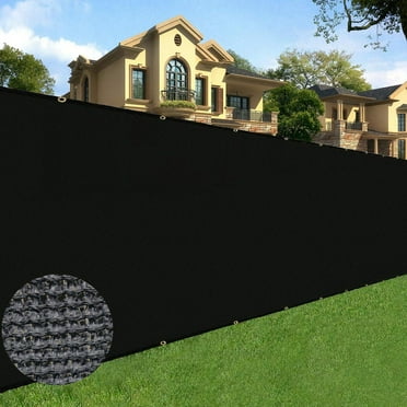 Createshao Black 6X50ft Privacy Balcony Screen Fence Mesh Cover Fence Mesh Shade Mesh Cover for Outdoor Wall Garden Patio Backyard