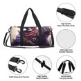 thumbnail image 4 of Fotbe Cool Skull Cowboy Bolsa Deportiva de Lona Plegable con Estampado, Bolsa de Gimnasio con Bolsillo Seco/Húmedo, Bolsa de Viaje Ultraligera de Gran Capacidad, 4 of 6