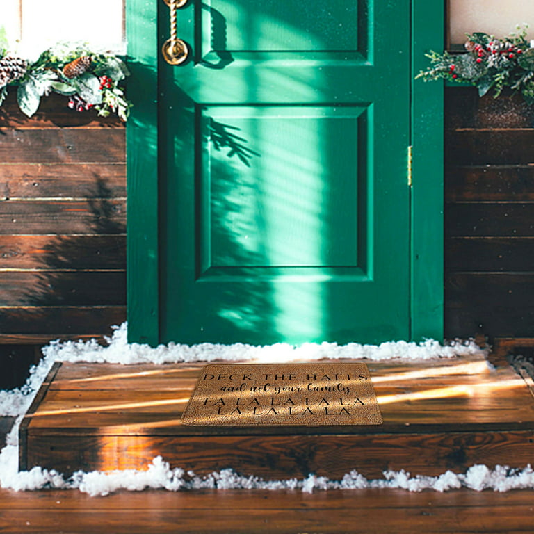 Christmas Door Mat, Outdoor Welcome Mat For Front Door, Merry