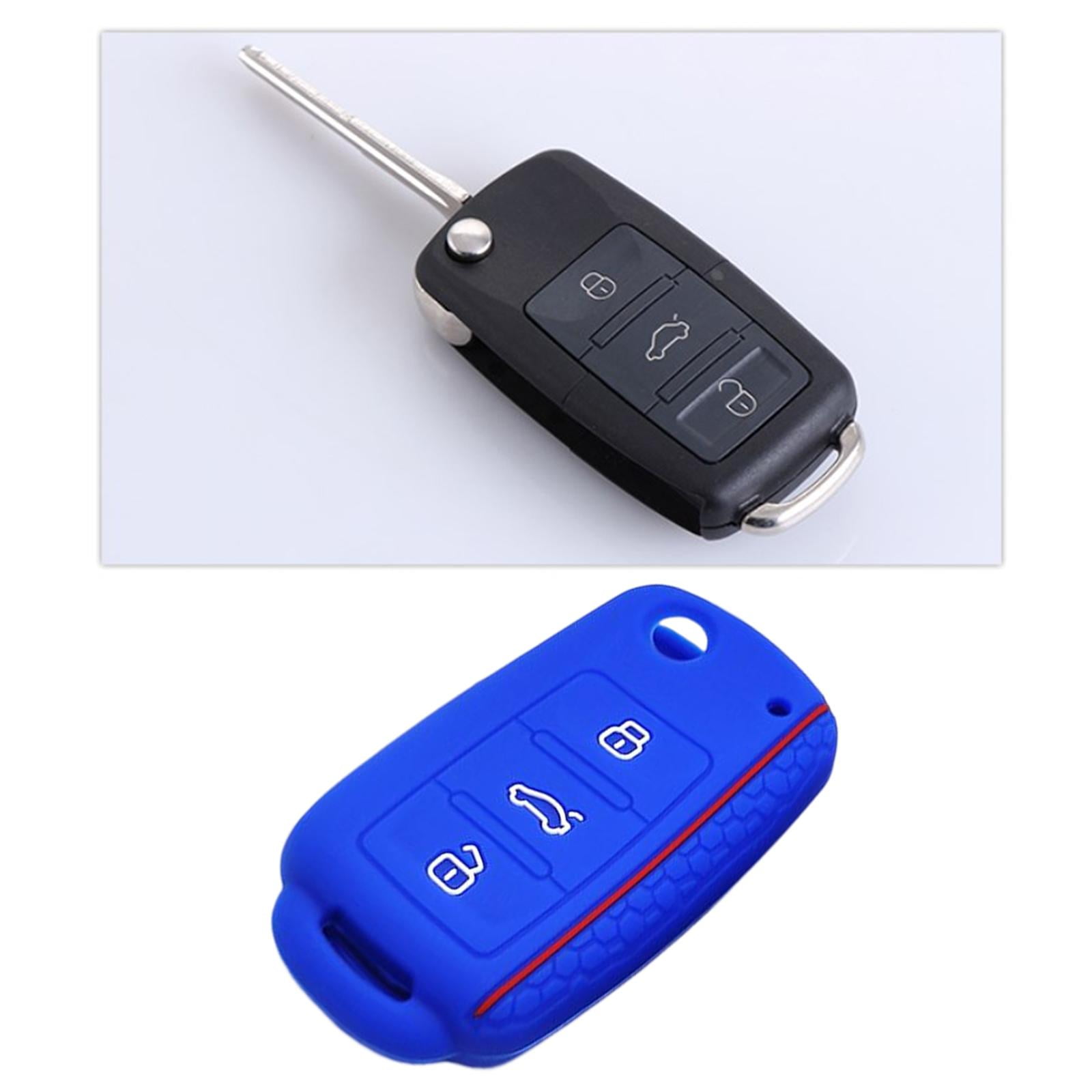 Silicone Car Key Case Cover Jacket Protector Holder for Dark Blue 