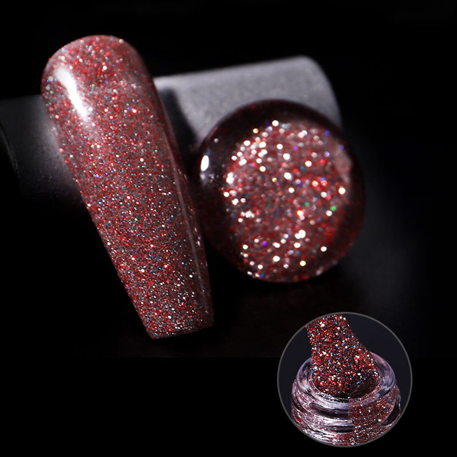 Esmalte de Uñas con Brillo Intenso y Destellos de Diamante, Ideal para ...