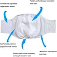 thumbnail image 2 of GASTROPOD Reusable Wrap Diapers for Male Dogs, Washable Puppy Belly Band Pack of 3 (L2, 20"-24" Waist, Black+ Gray+ Lake Blue), 2 of 4