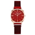 thumbnail image 3 of Resicozy Watches for Women Quartz Waterproof Wristwatch with Stainless Steel Mesh Casual Simple Fashion Womens Watches Gift Red, 3 of 3
