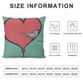 thumbnail image 5 of Children Cartoon Decorative Throw Pillow Covers Set of Cute Animals Elephant with Pink Sweet Heart Pillow Cases Linen Inch Cushion Cover for Kids Room Sofa Couch, 5 of 5