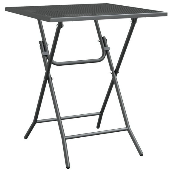 Zofi Outdoor Dining Breakfast Bistro Table, Foldable Mesh Top, Gray