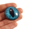 thumbnail image 6 of Teal Cat Glass Eyes, 6 of 10